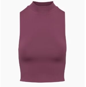 Babaton Contour Mockneck Tank in Plum, XL